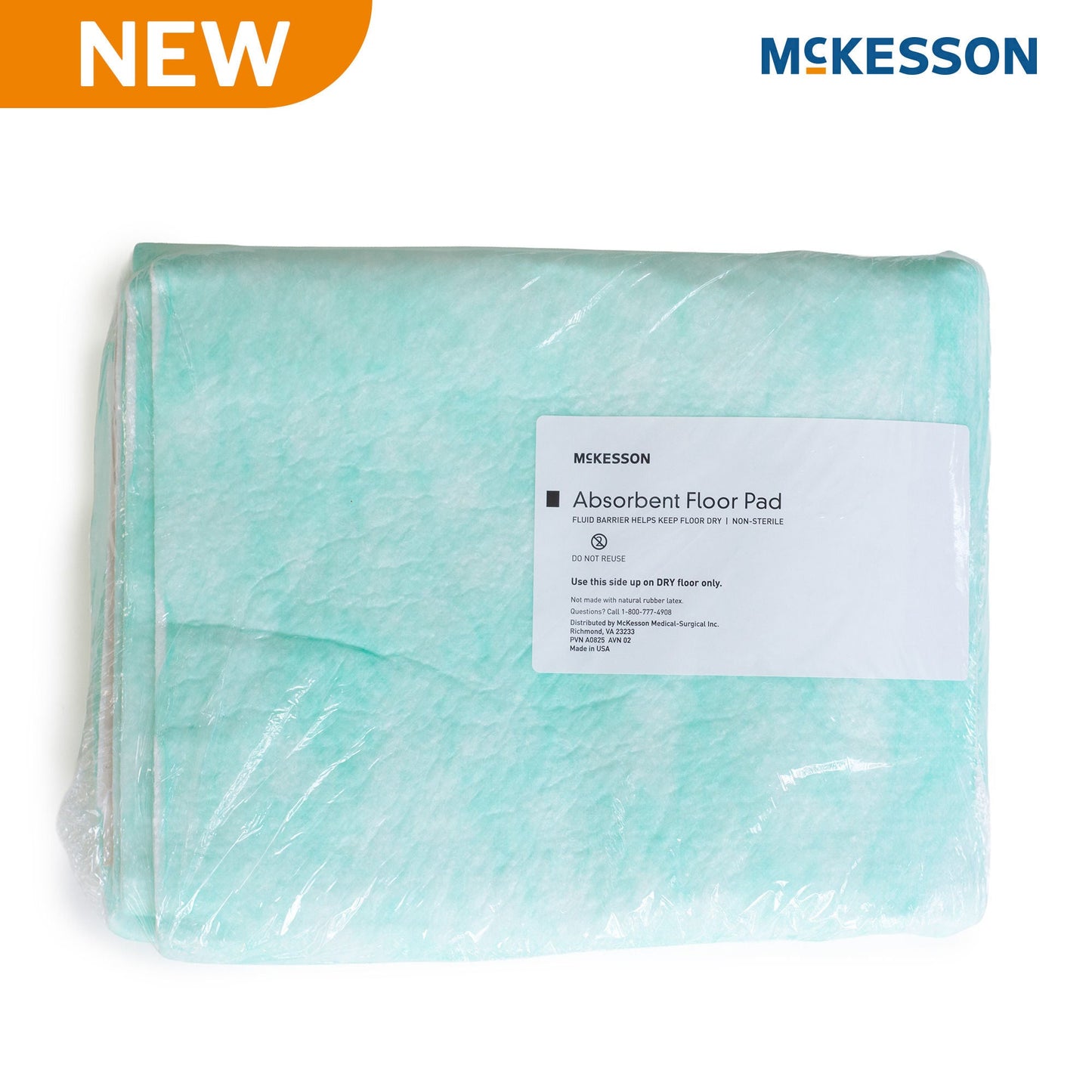 McKesson Anti-Static Anti-Fatigue Floor Mat Moderate Absorbency Green Spunbond / Melt-Blown Polypropylene