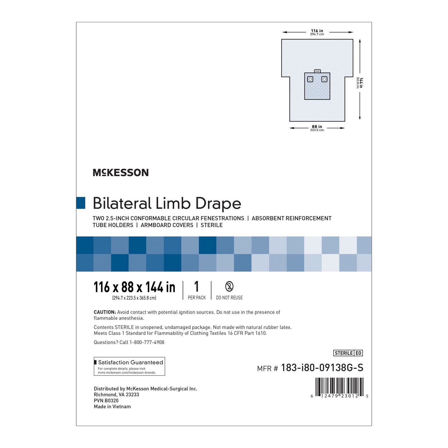 McKesson Sterile Bilateral Limb Drape