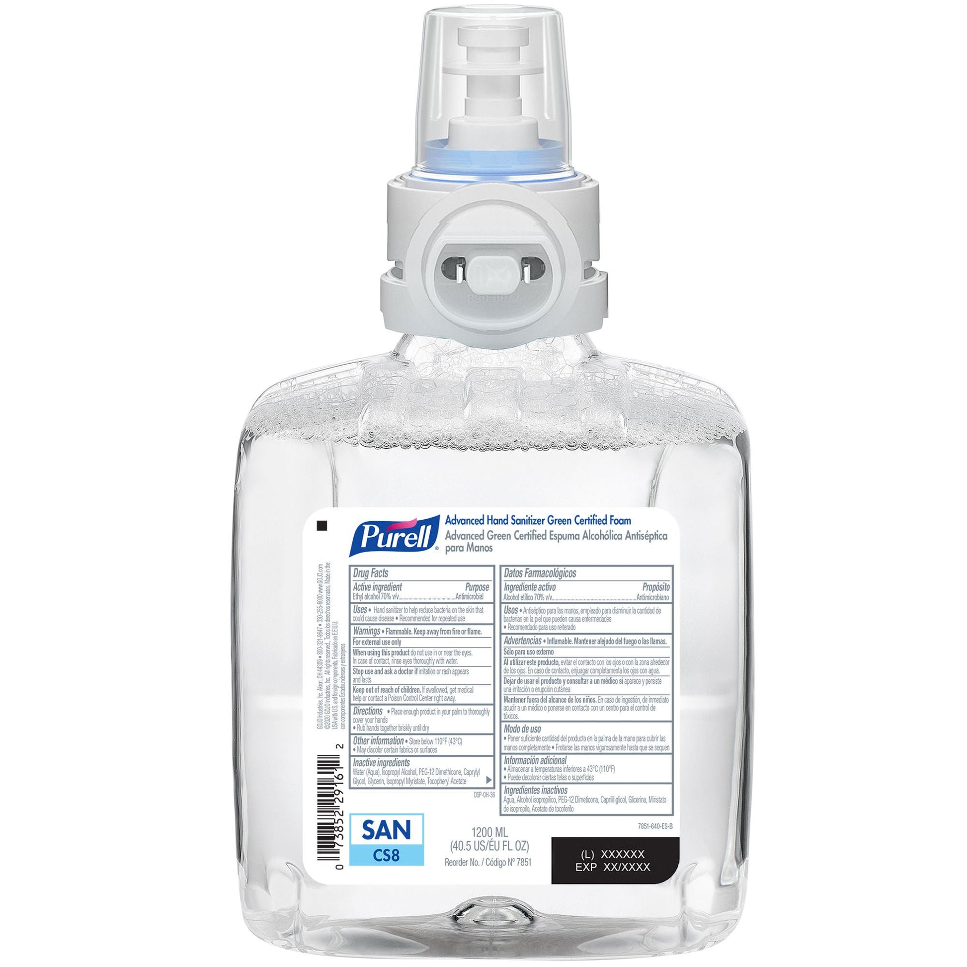 Purell® Advanced Green Certified Hand Sanitizer, Dispenser Refill Bottle