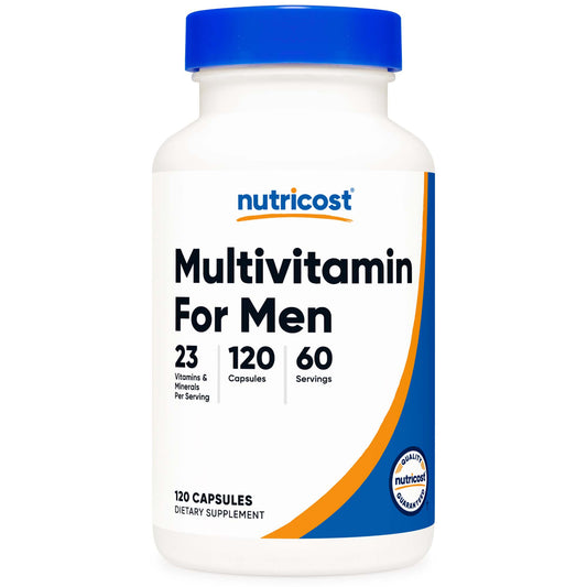 nutricost Multivitamin For Men Dietary Supplement Vitamin A / C / D / E / K 1,800 mcg - 125 mg - 75 mcg - 20 mg - 80 mcg Strength Capsule