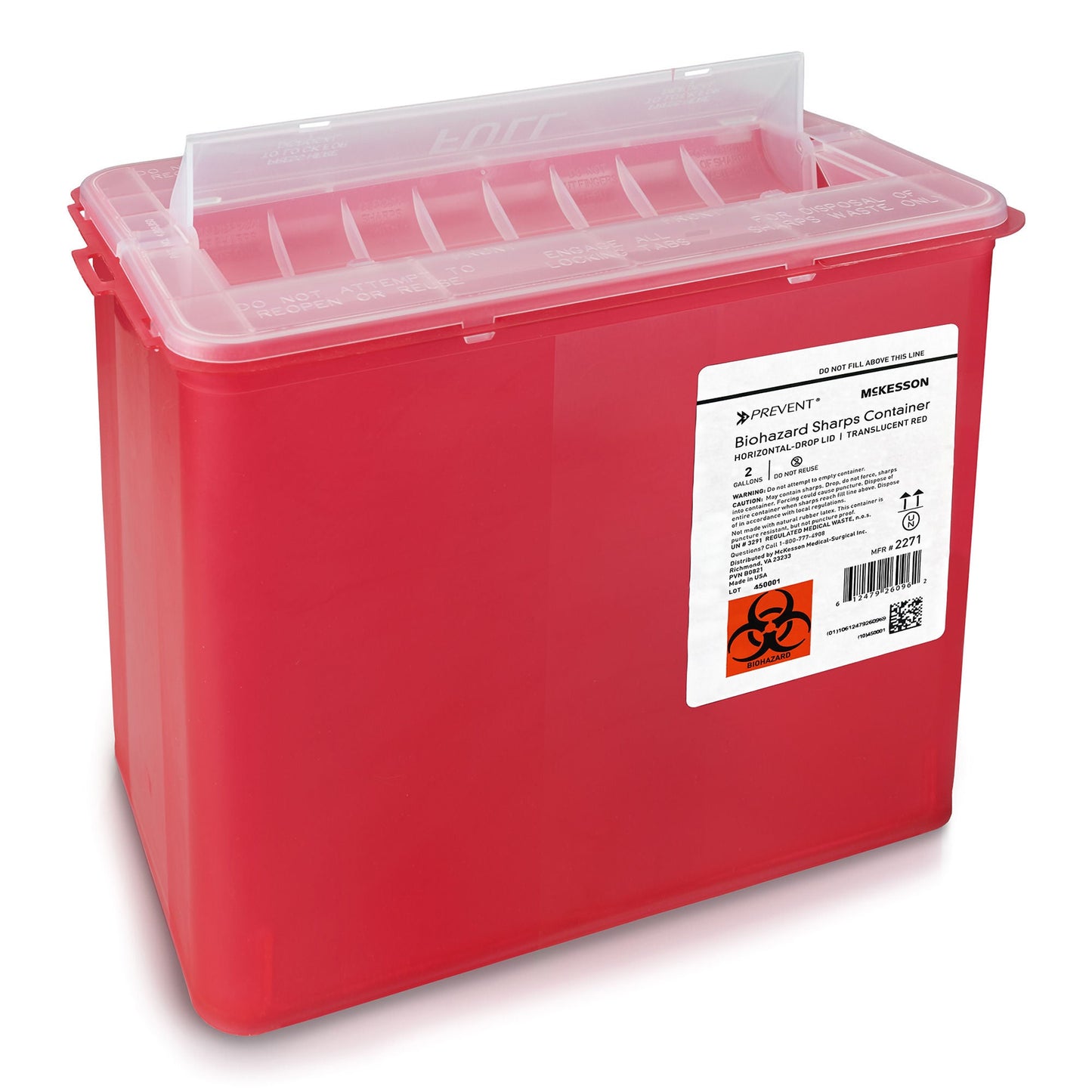 McKesson Prevent® Sharps Container, 2 Gallon