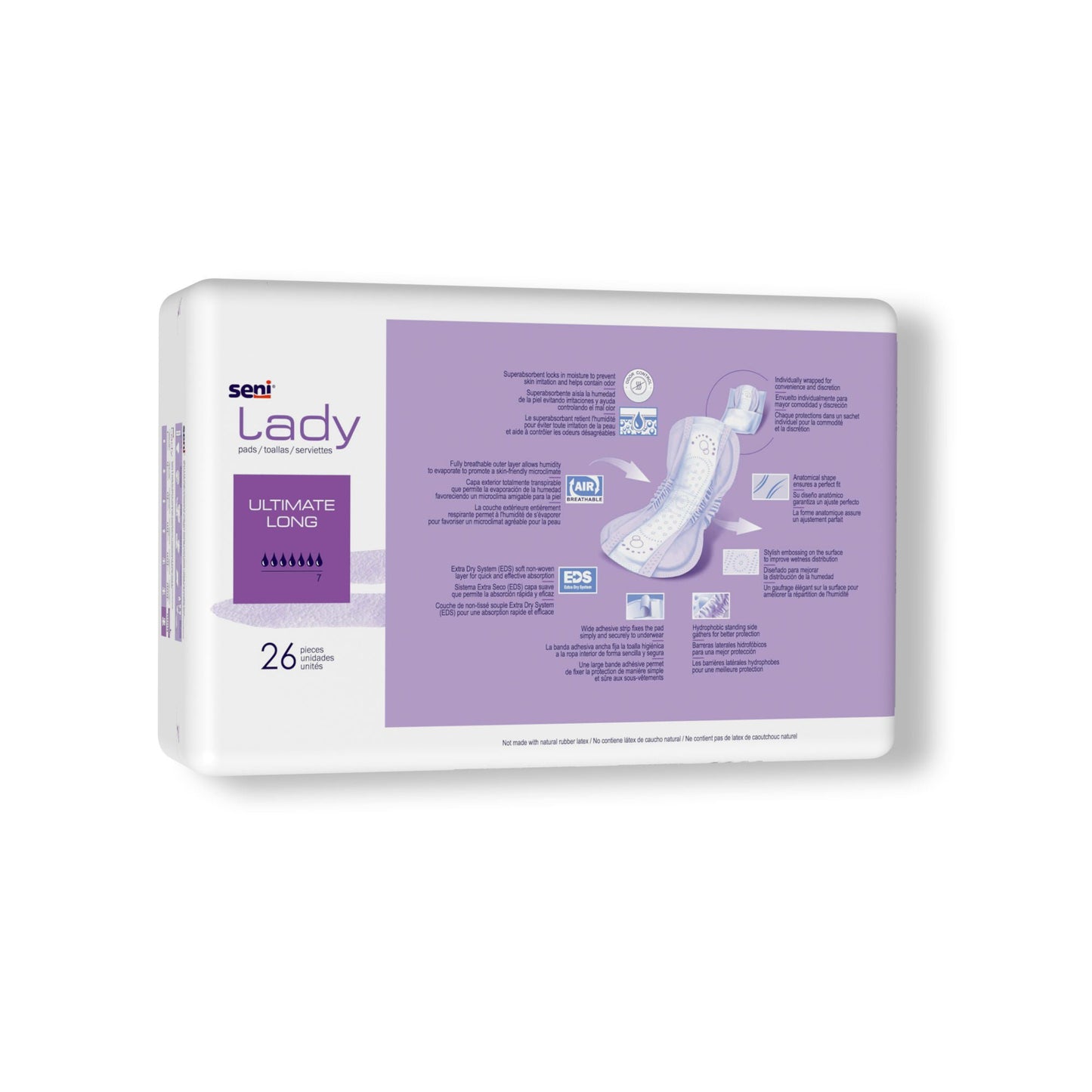 Seni® Lady Ultimate Absorbency Bladder Control Pads, Long