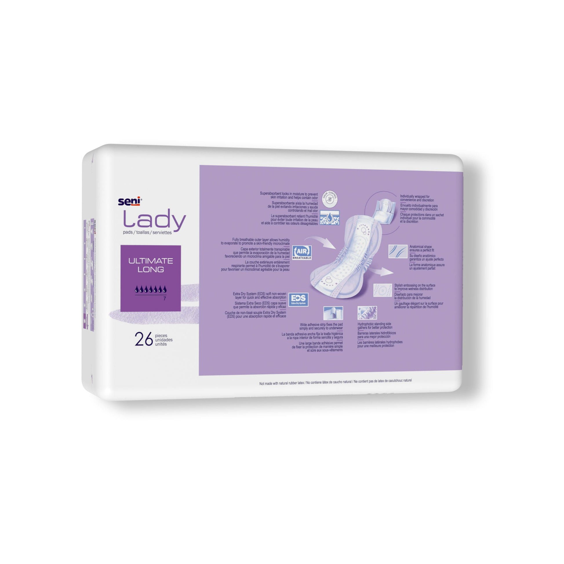 Seni® Lady Ultimate Absorbency Bladder Control Pads, Long