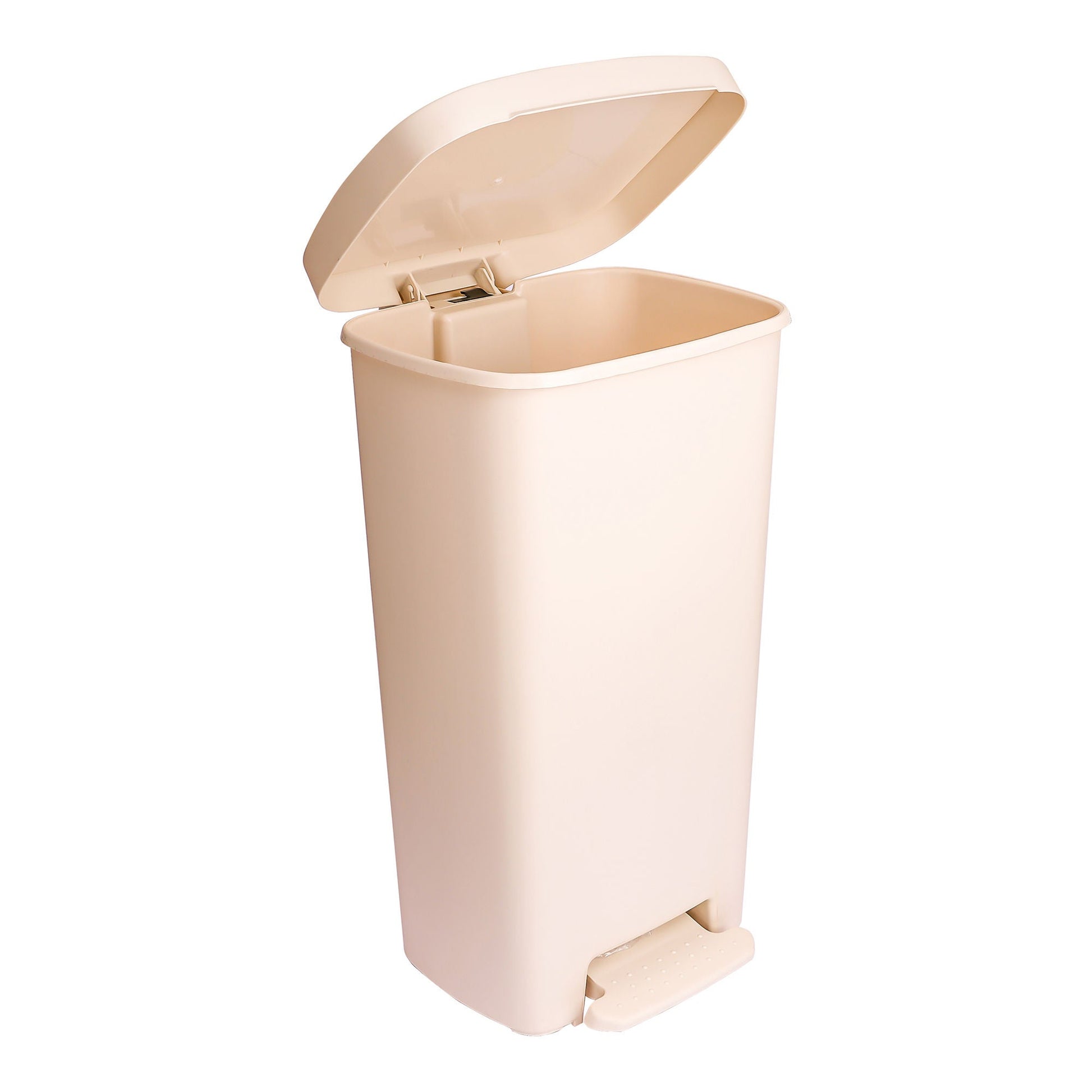 McKesson Waste Can with Step-On Pedal, Beige, x 26.57 Inch