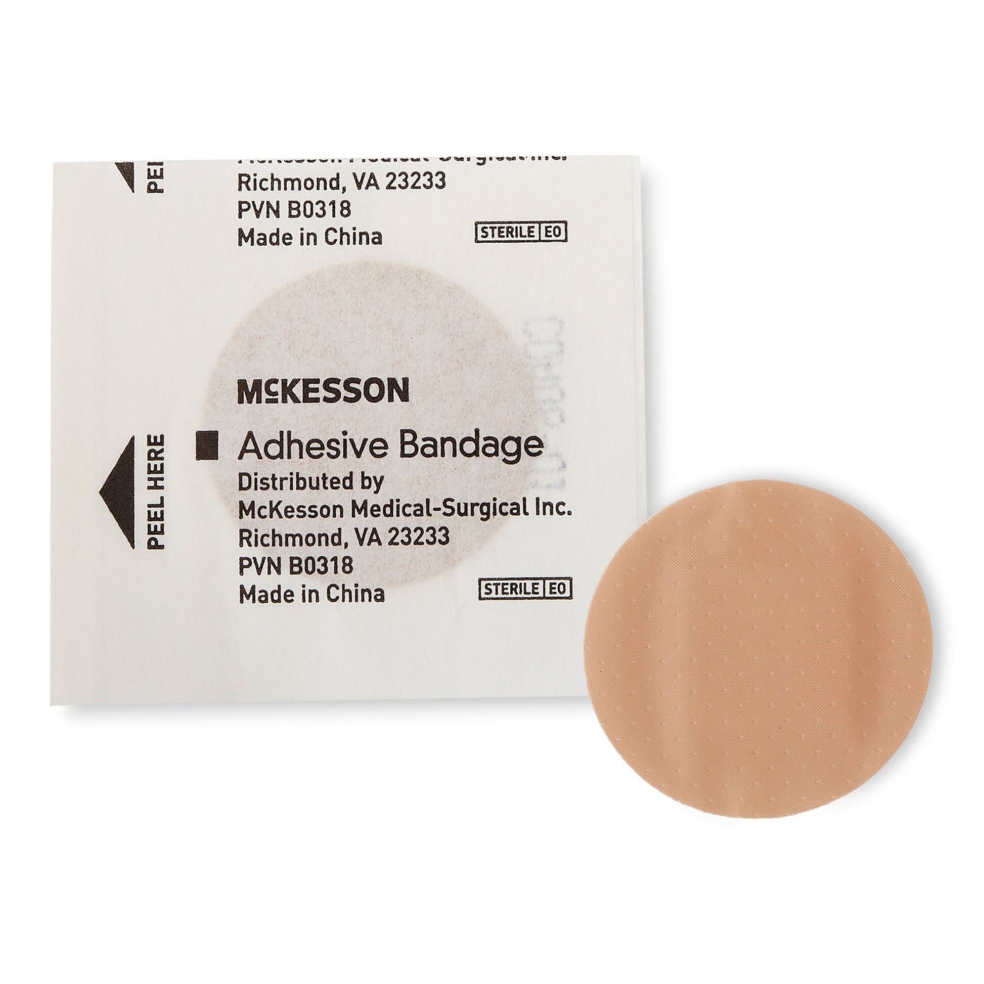 McKesson Round Tan Adhesive Spot Bandage