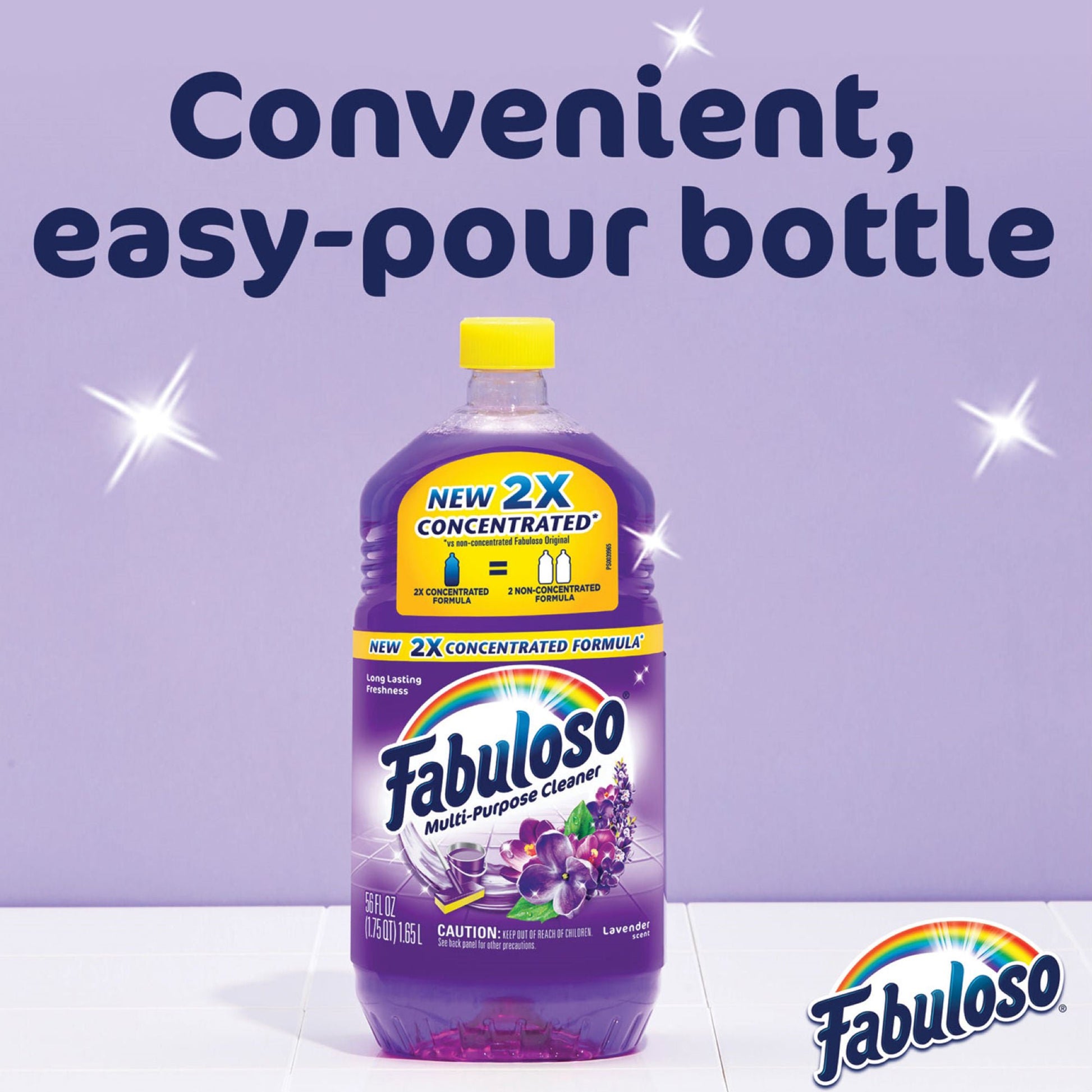 Fabuloso Surface Cleaner Manual Pour Liquid Bottle Lavender Scent