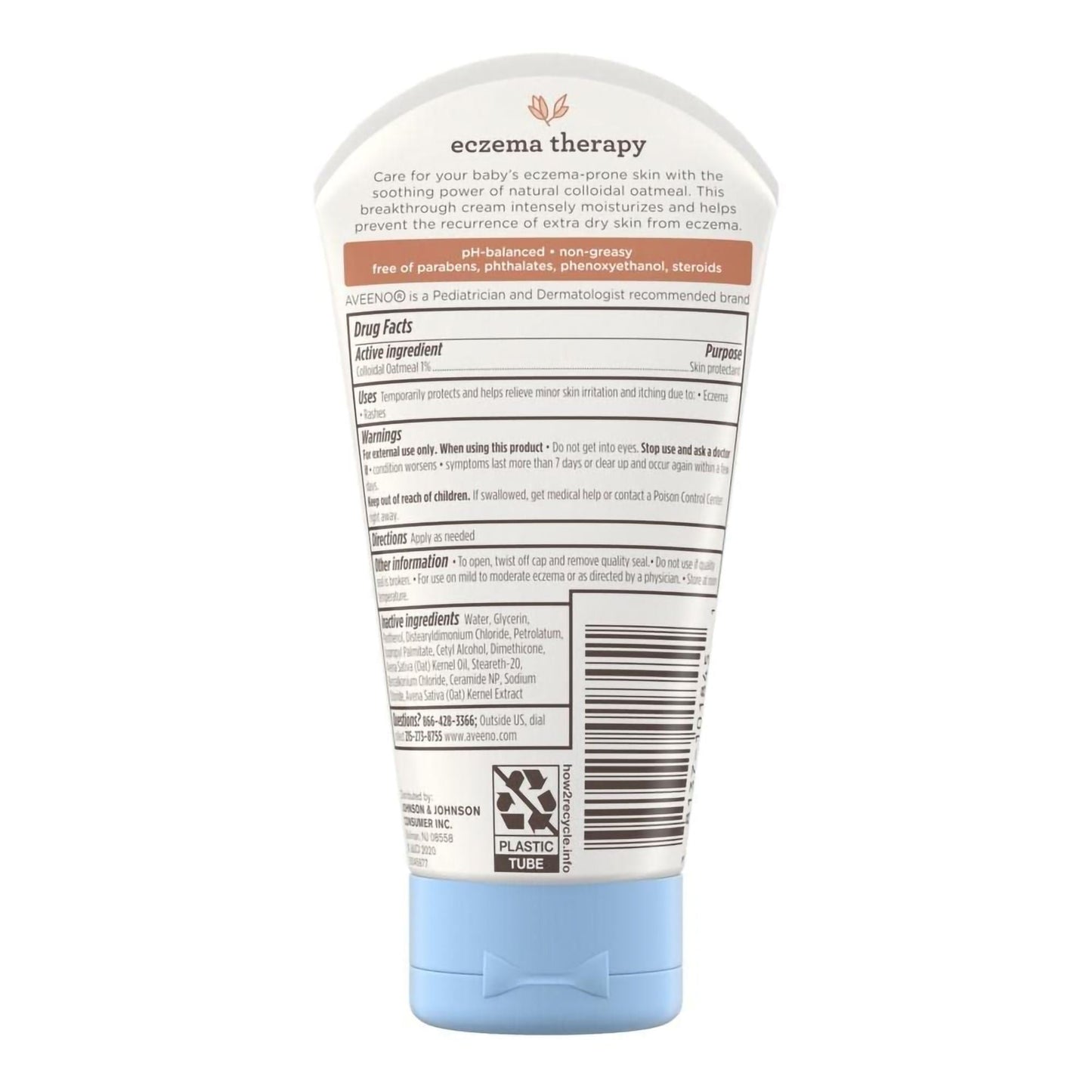Aveeno® Baby Eczema Therapy Moisturizing Cream Unscented, Tube
