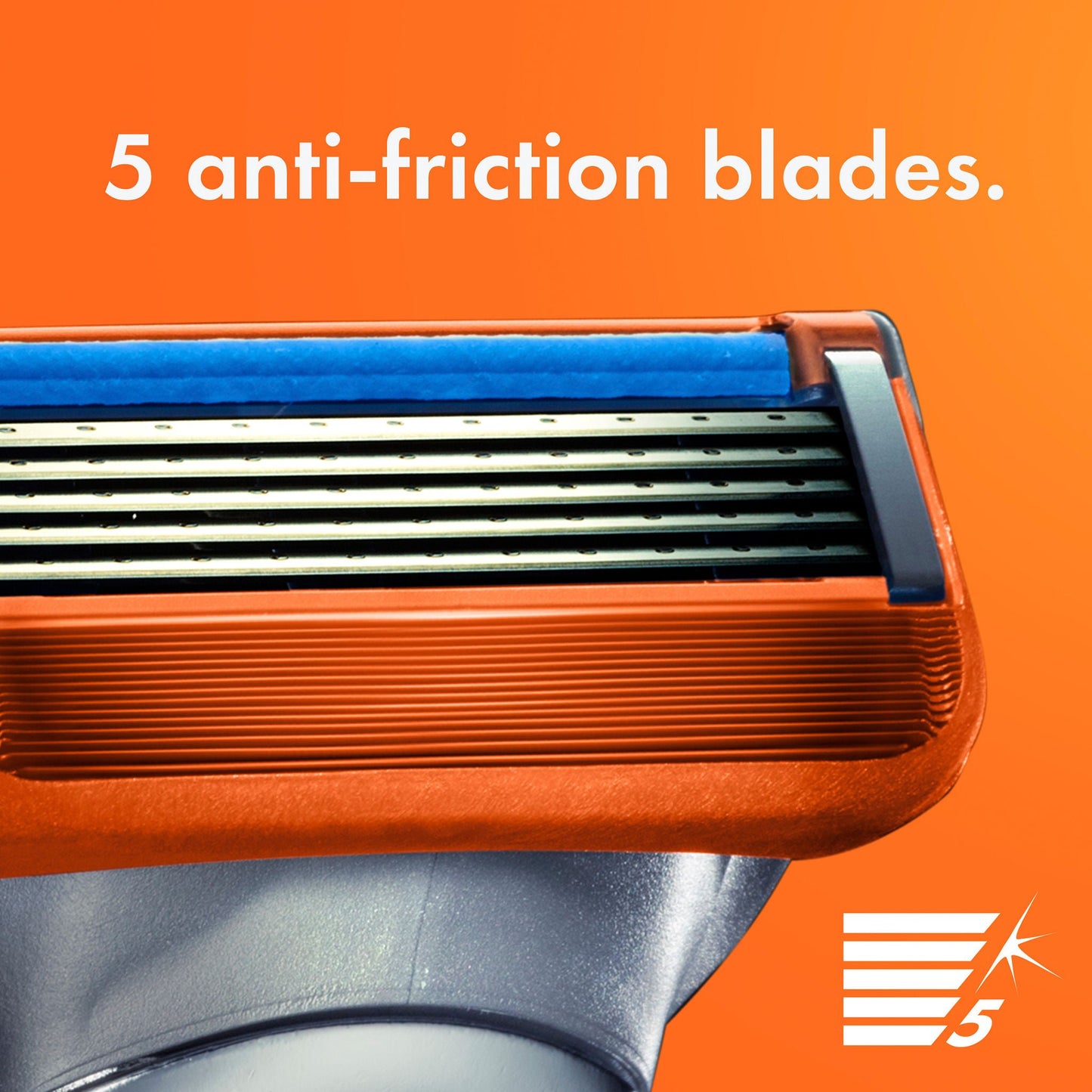 Gillette Fusion5 Personal Razor with Lubricating Strip Double Edge 5 Blade NonSterile Reusable