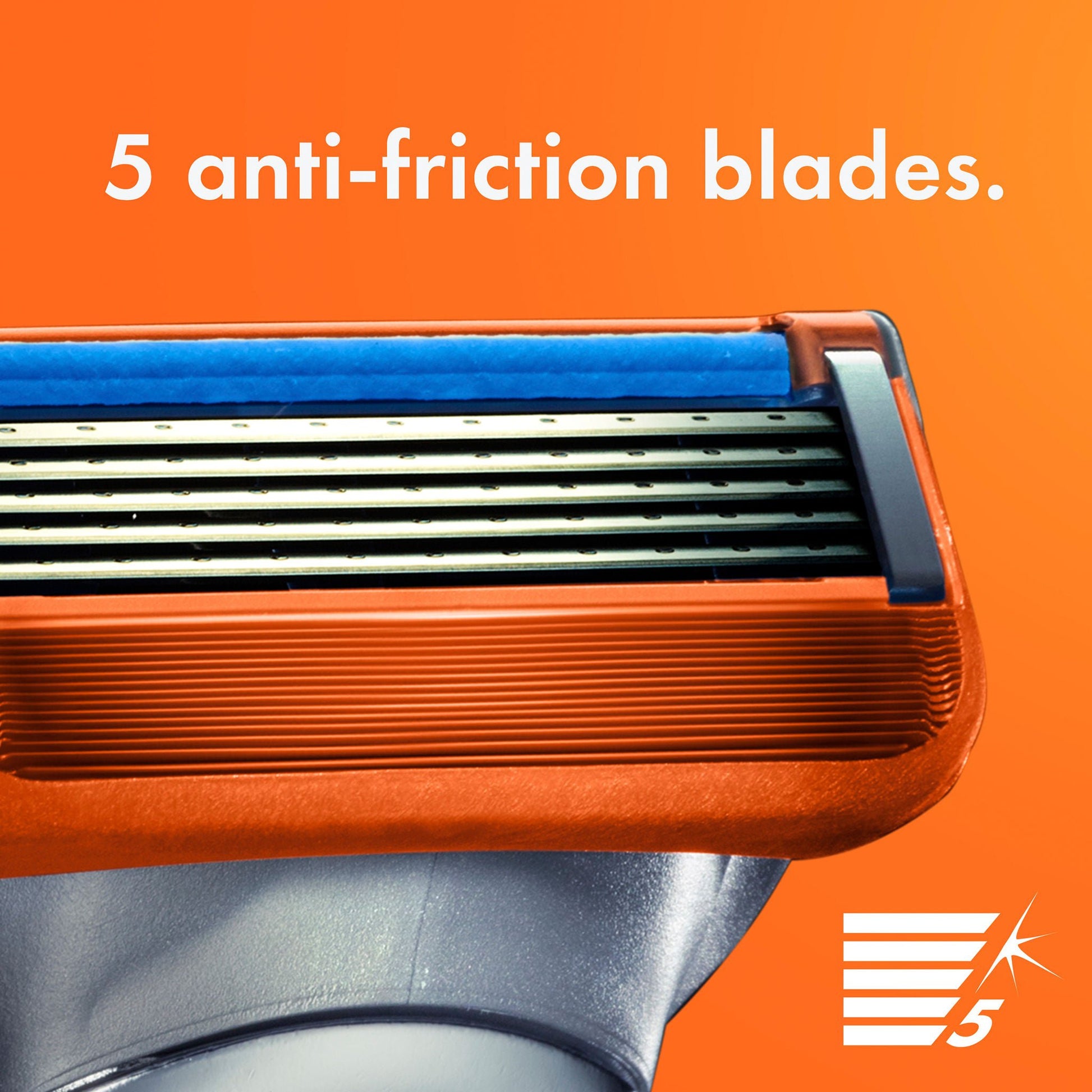 Gillette Fusion5 Personal Razor with Lubricating Strip Double Edge 5 Blade NonSterile Reusable