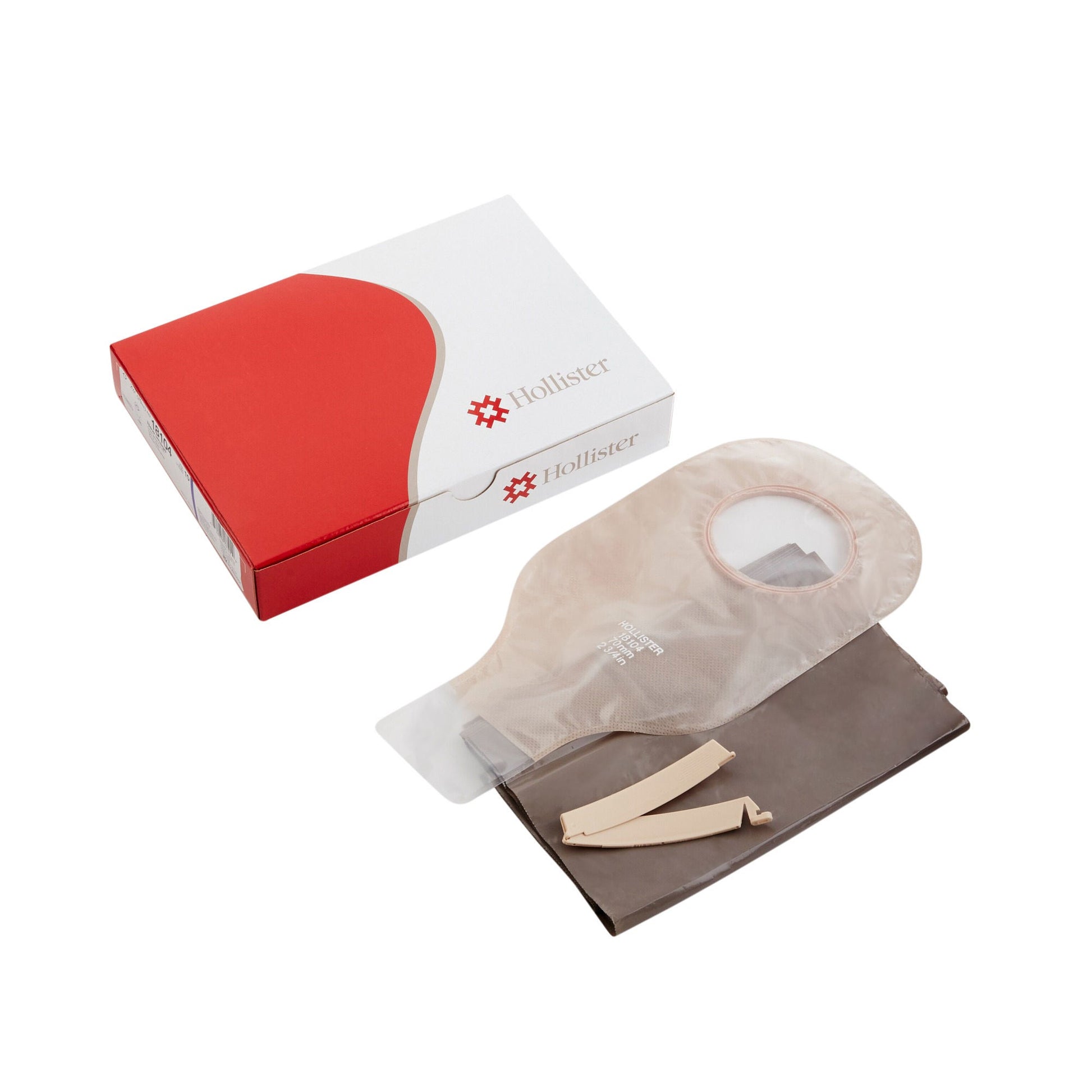 New Image™ Transparent Colostomy Pouch, Pre-cut to Fit Stomas, Blue Match