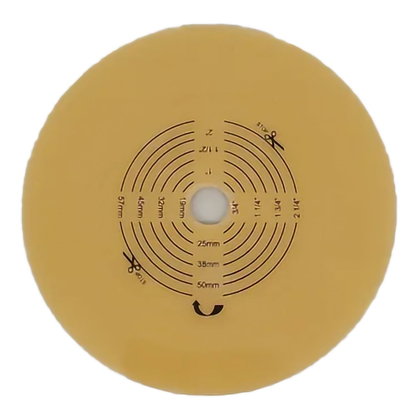 Ostomy Barrier Trim to Fit, Extended Wear Without Tape Flange 2 Piece System Hydrocolloid Up to 2-3/4 Inch Opening