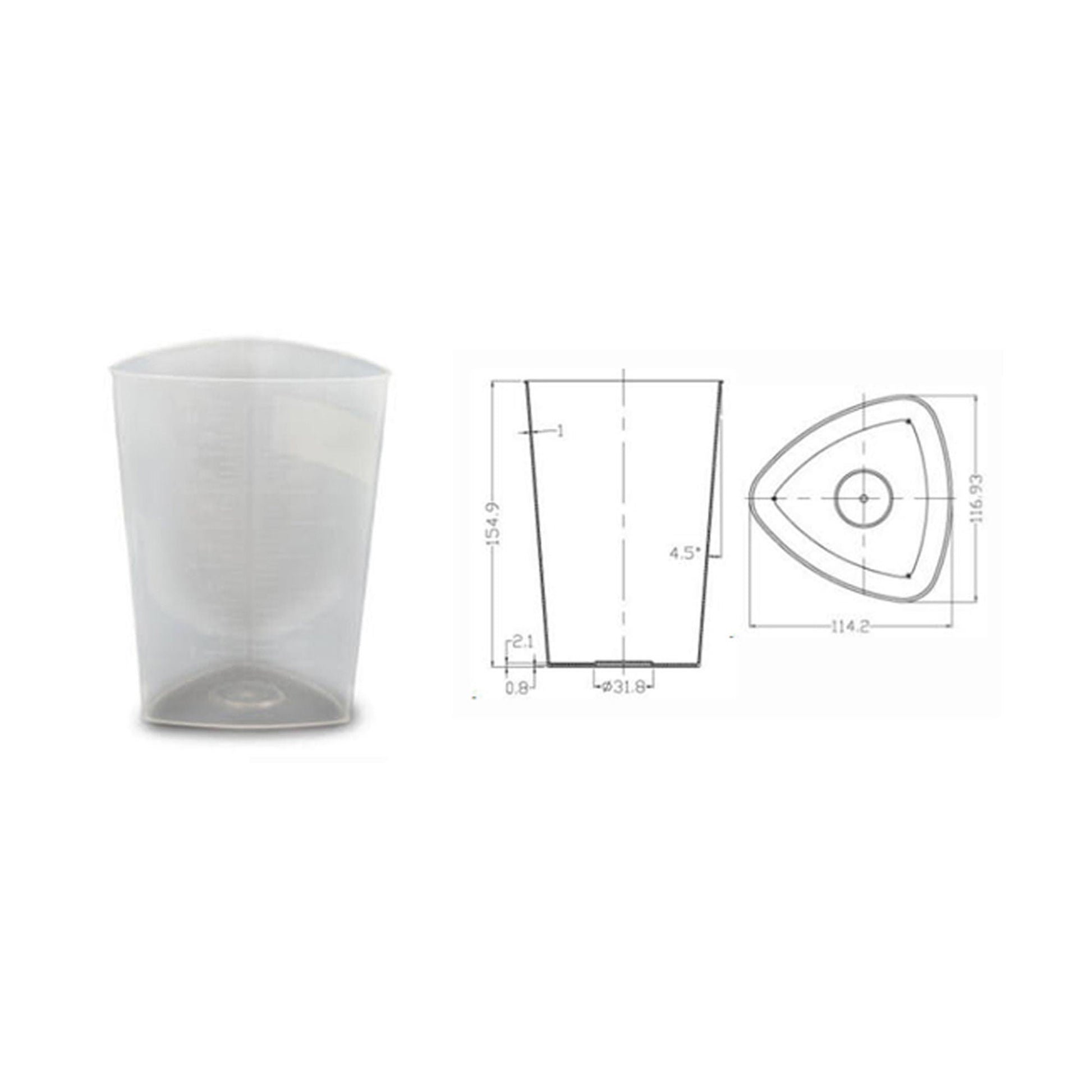 OakRidge Translucent Graduated Beaker