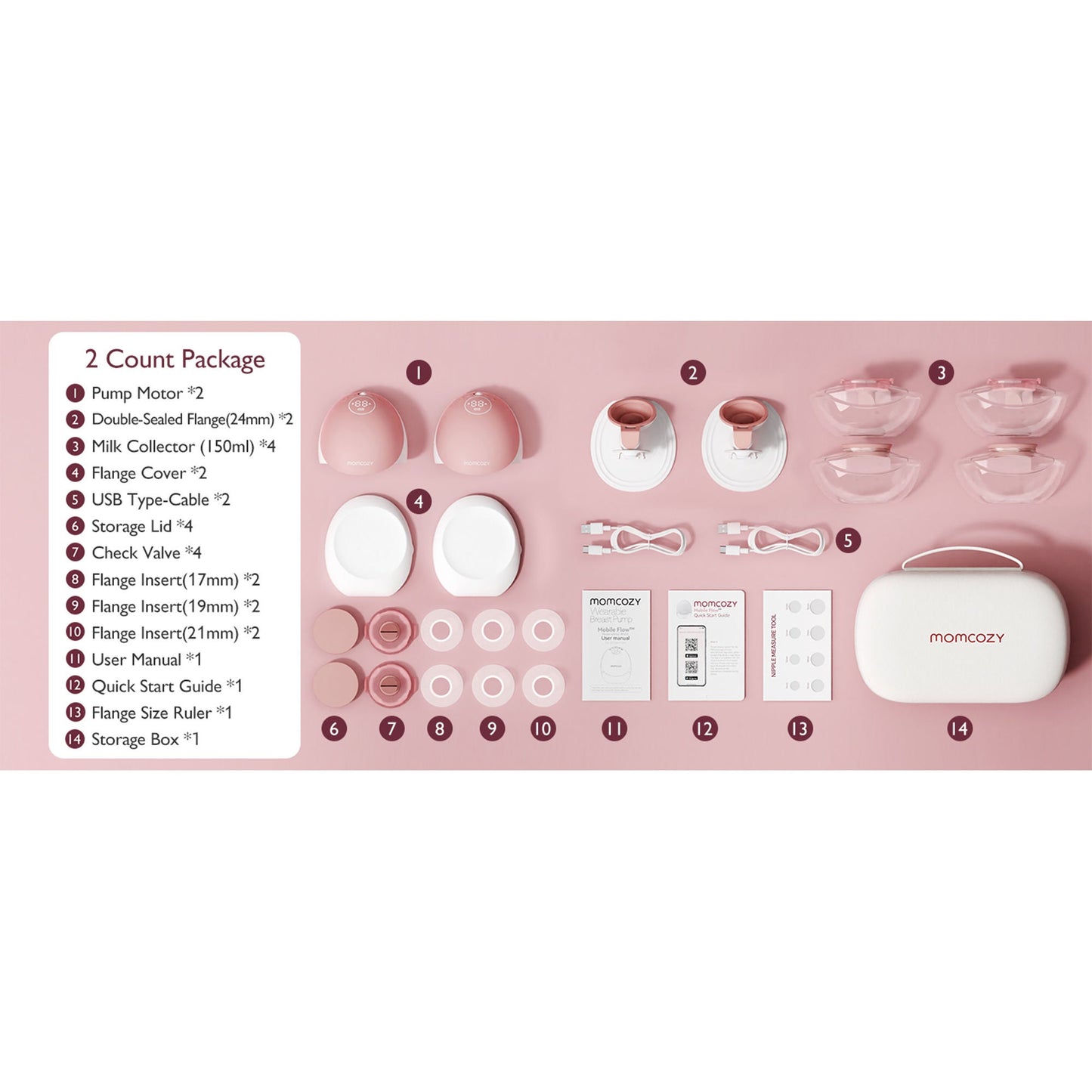 Momcozy Mobile Flow M9 Hands Free Double Electric Breast Pump