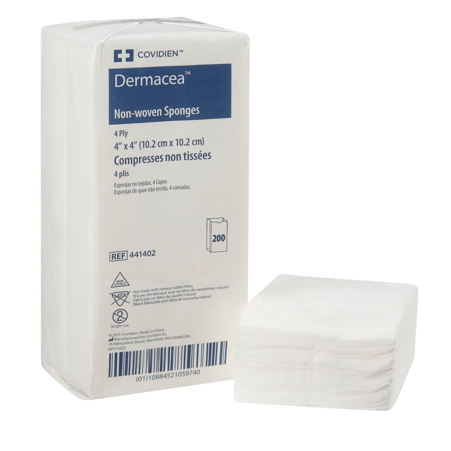 Dermacea™ Nonwoven Sponge, 4-Ply