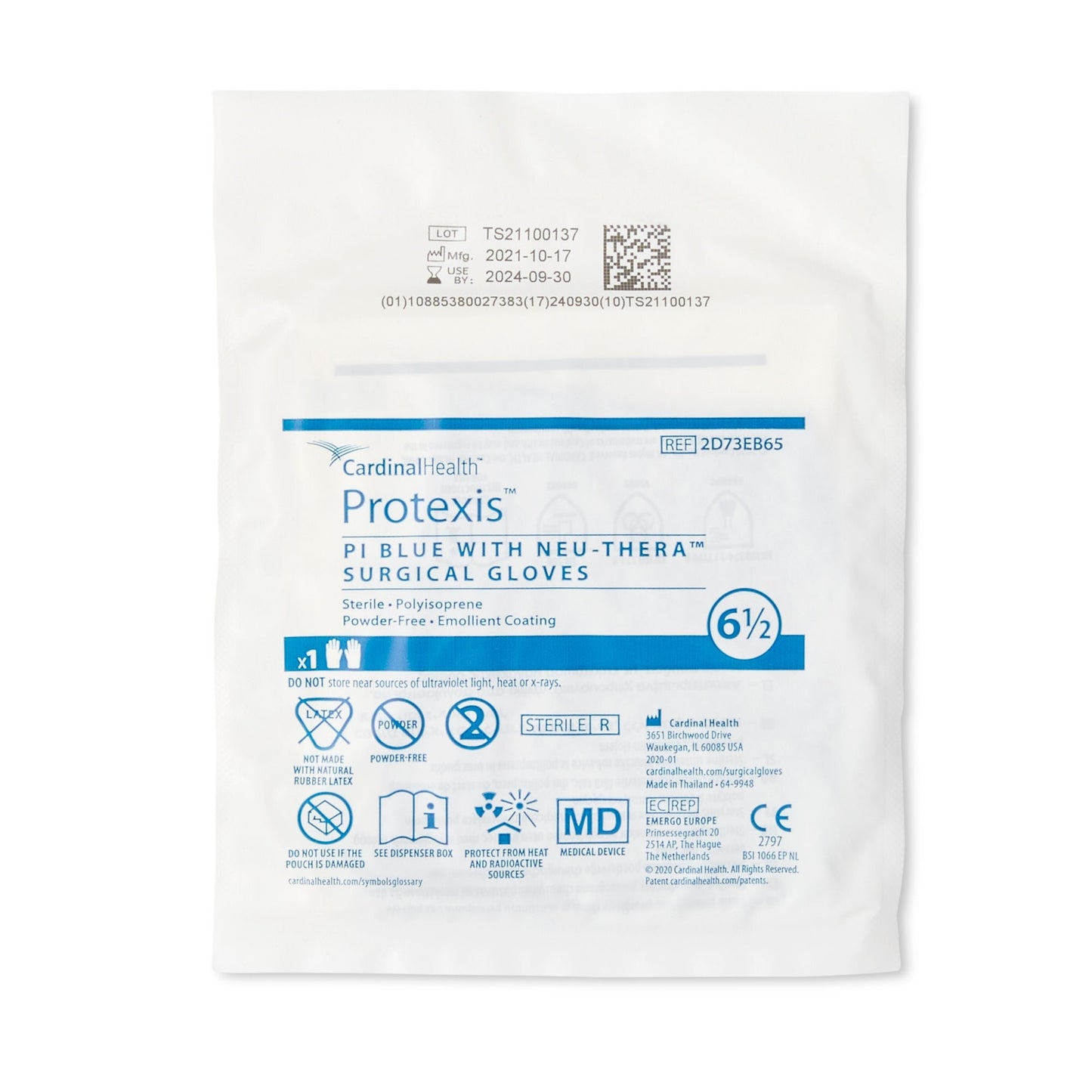 Sterile ESTEEM™ Blue with Neu-Thera® Polyisoprene Surgical Gloves, Blue - view 3