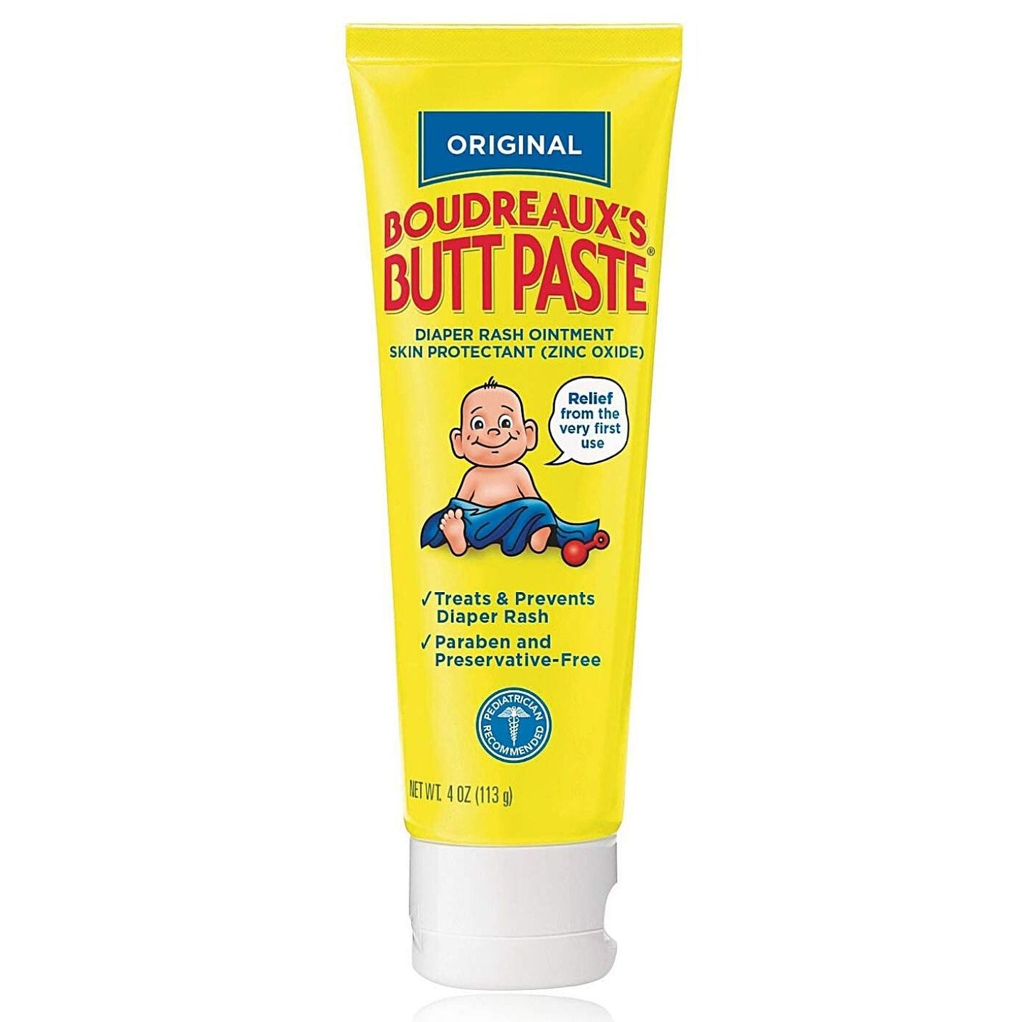 Boudreaux's Original Butt Paste Diaper Rash Treatment, 16% Zinc Oxide, Tube