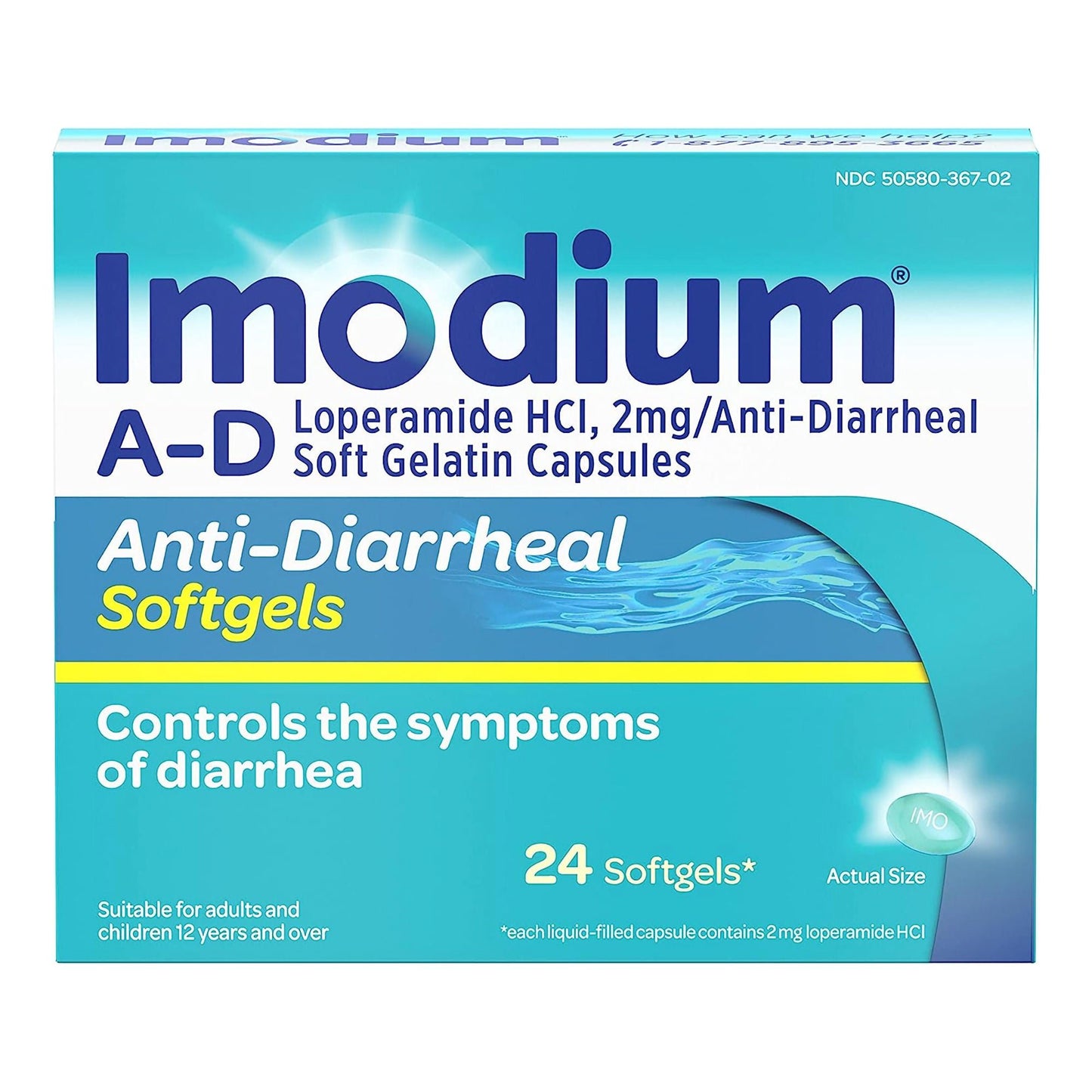 Imodium® A-D Loperamide HCl 2 mg Anti-Diarrheal Softgels