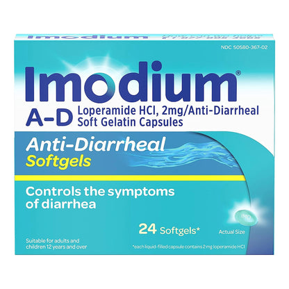 Imodium® A-D Loperamide HCl 2 mg Anti-Diarrheal Softgels