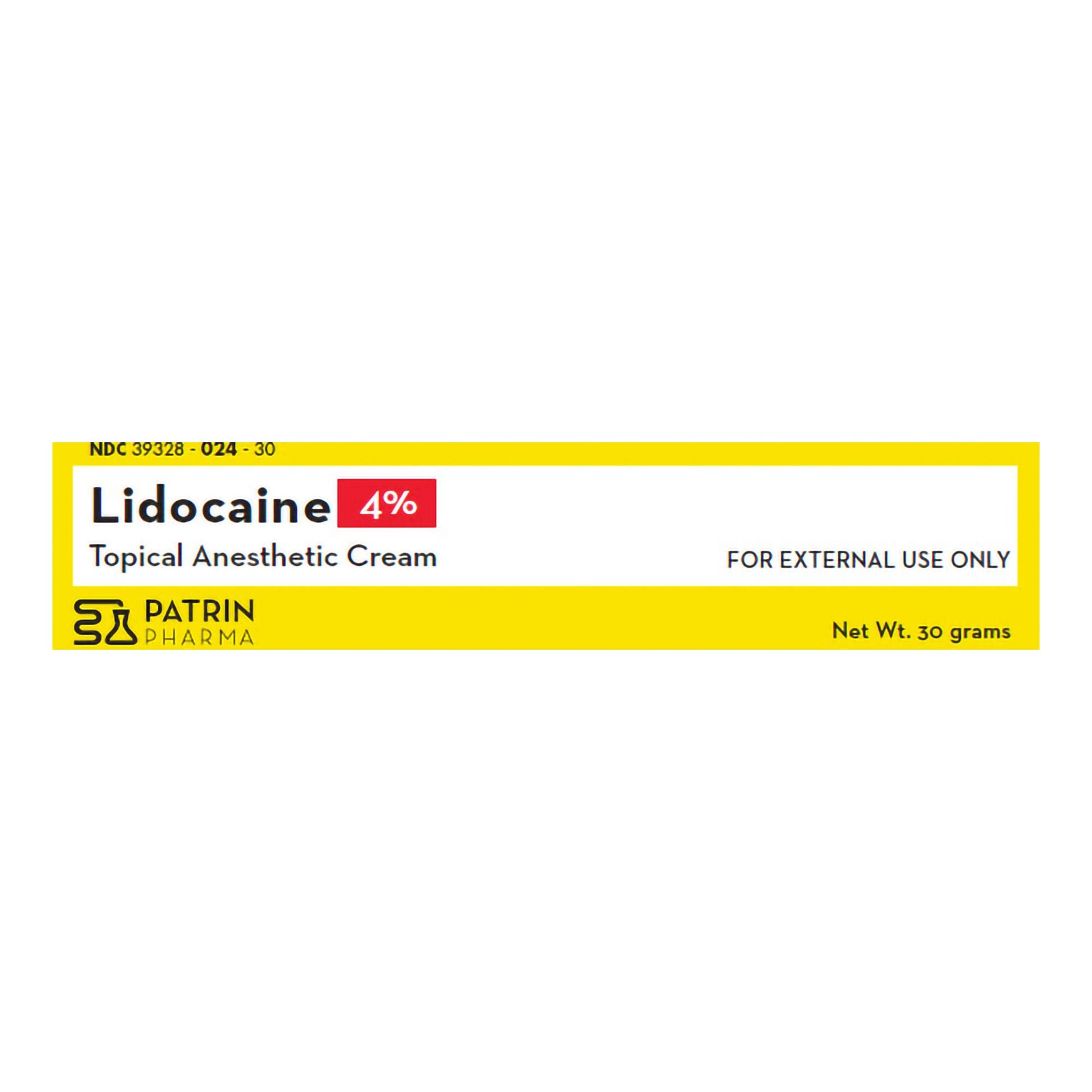 Patrin Pharma 4% Lidocaine Topical Anesthetic Cream