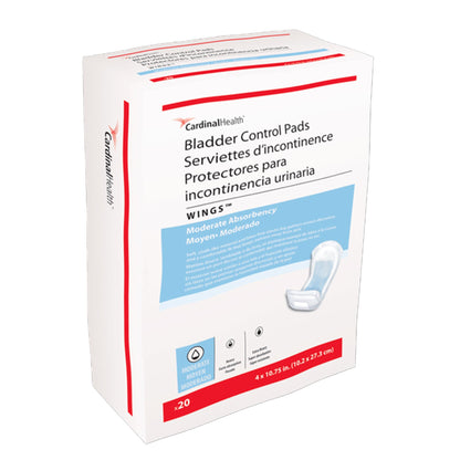 Sure Care™ Bladder Control Pads, Moderate Absorbency, 4 x 10.75 Inch