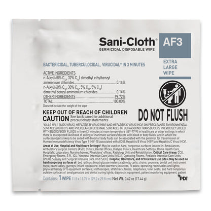 Sani-Cloth® AF3 Germicidal Disinfectant Wipes, 11.5 x 11.75 Inch