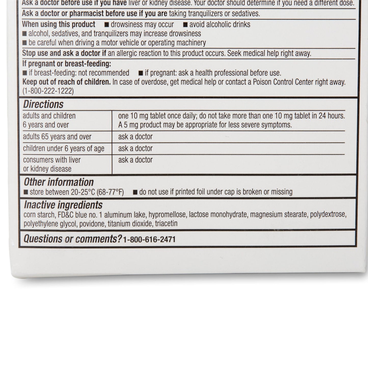 Major® Cetirizine Antihistamine All Day Allergy Relief