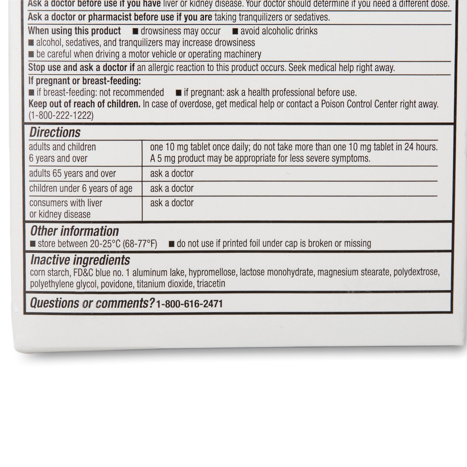 Major® Cetirizine Antihistamine All Day Allergy Relief