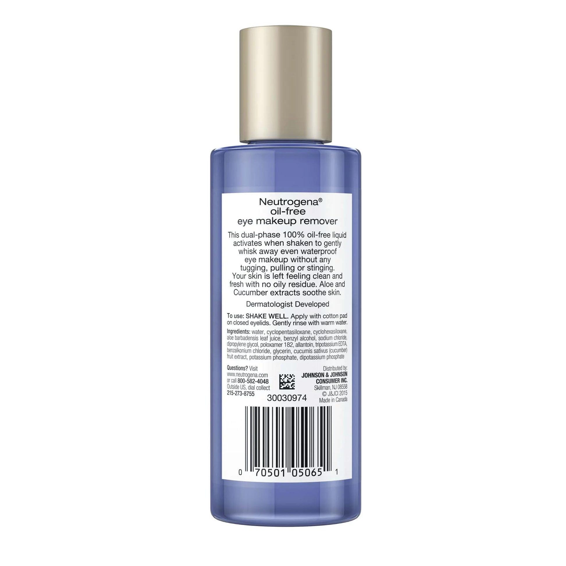Neutrogena Oil-Free Eye Makeup Remover Liquid Bottle Scented