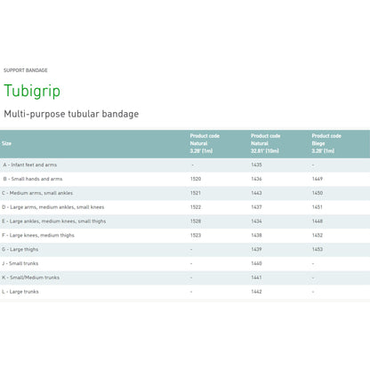Tubigrip® Pull On Elastic Tubular Support Bandage, Size F
