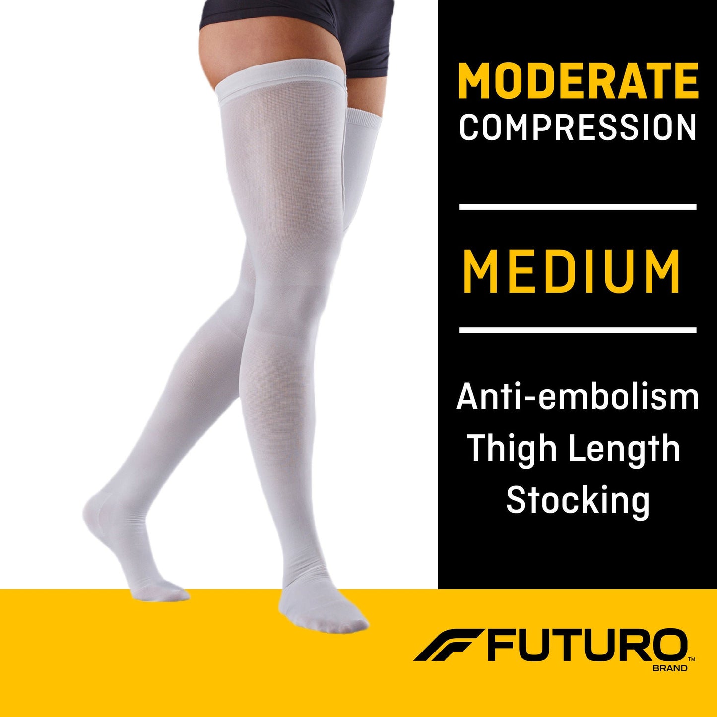 3M Futuro™ Anti-Embolism Moderate Compression Thigh-Hi Stockings Medium/Regular