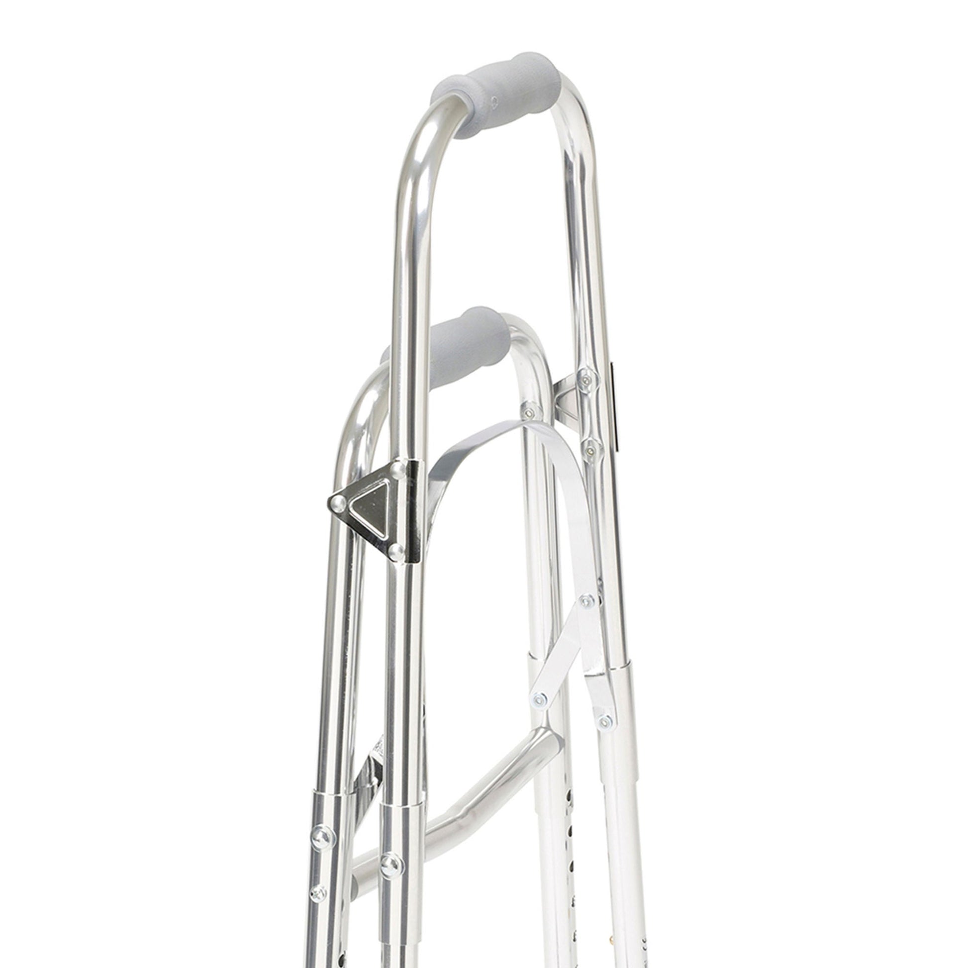drive™ Hemi Aluminum Side Step Folding Walker, 29.5 – 37 Inch Height