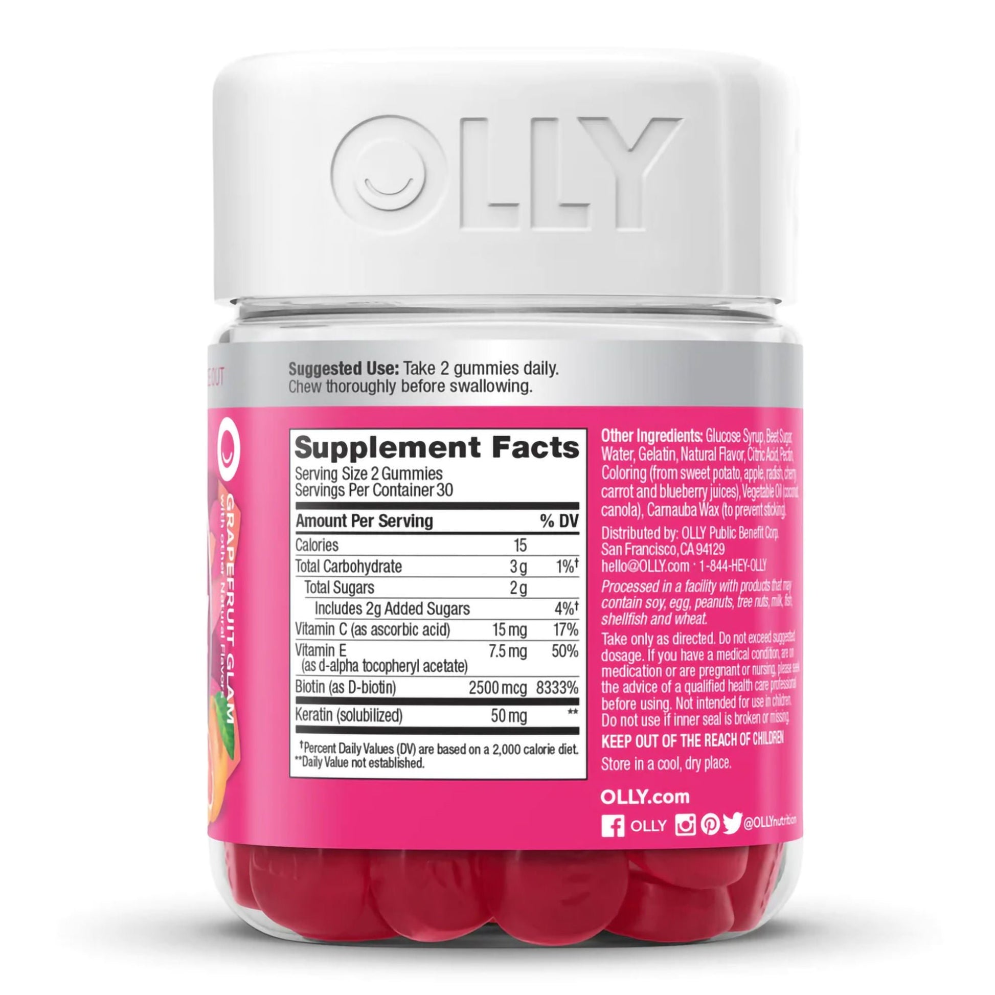 Olly Undeniable Beauty Gummies Grapefruit Glam