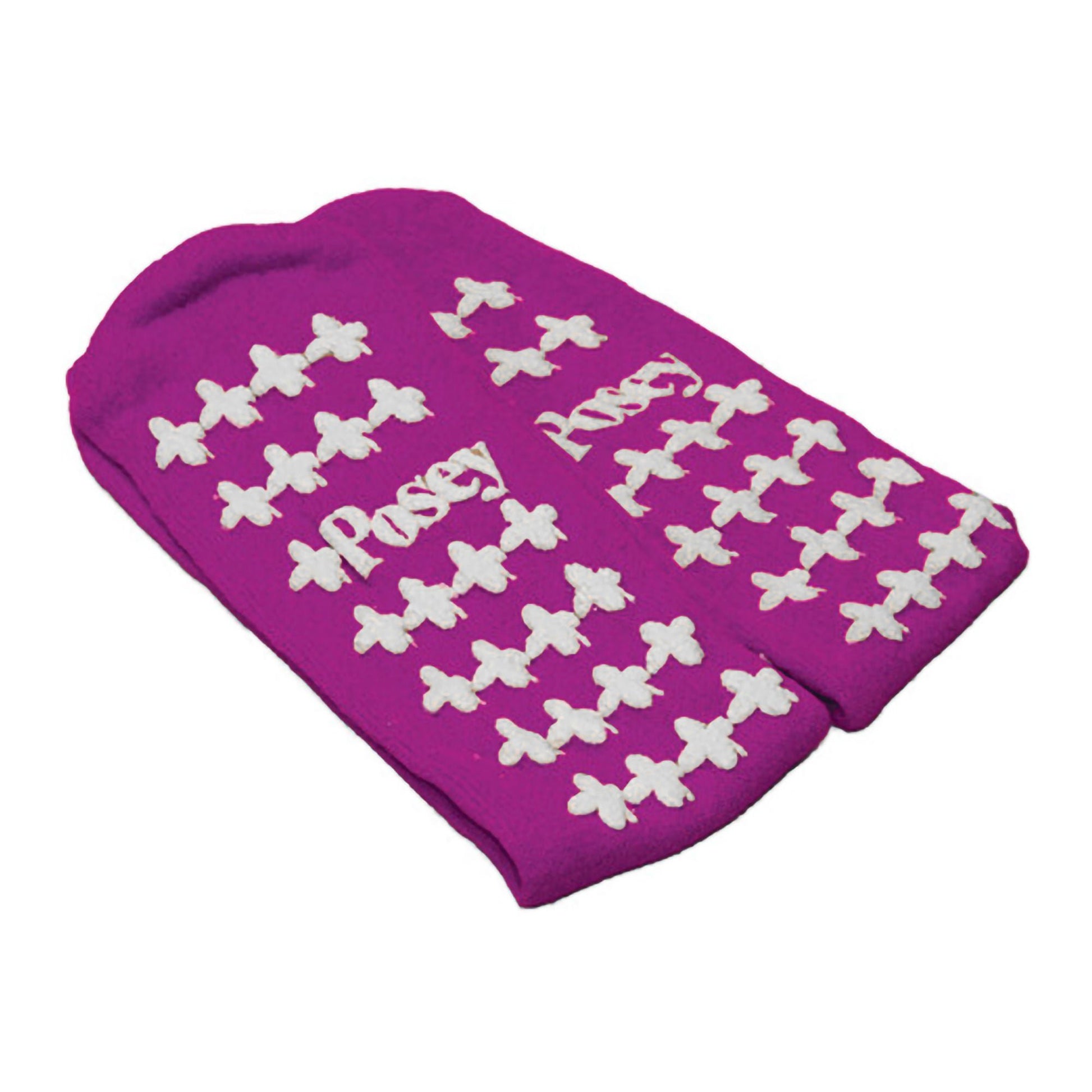 Posey Slipper Socks Unisex Adult Large Double Tread Single Patient Use Purple