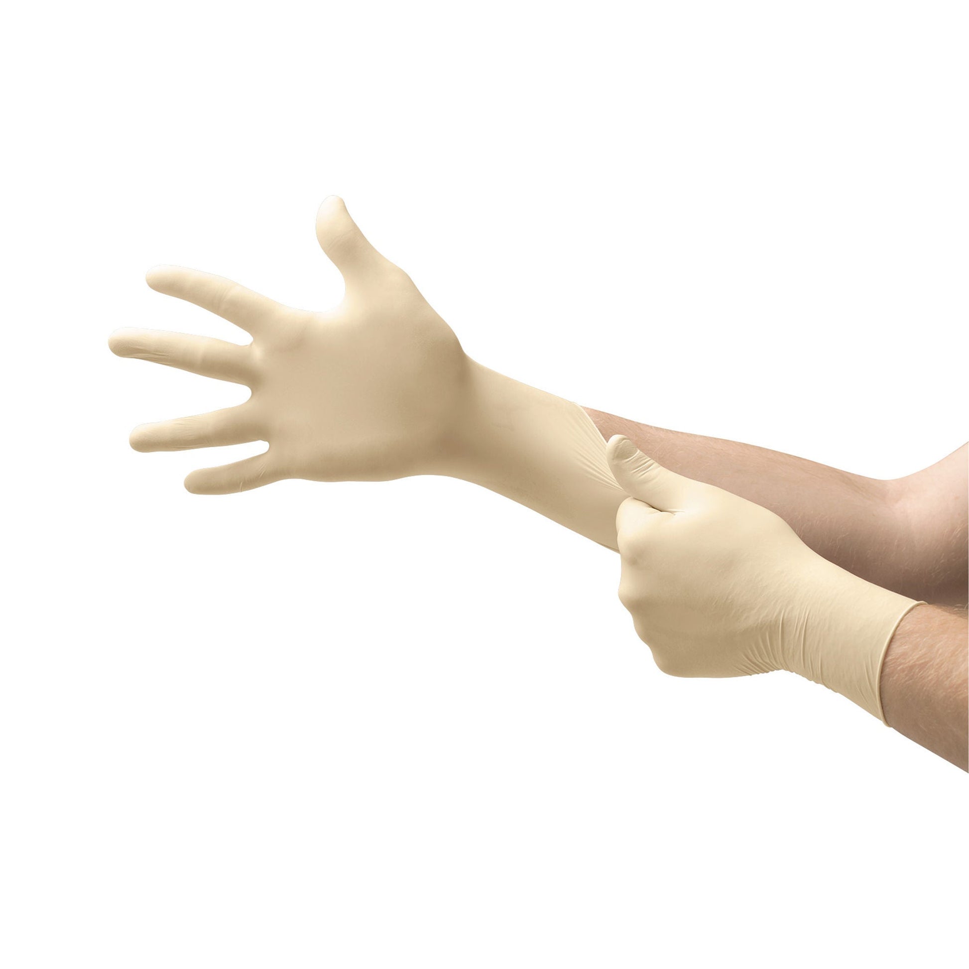 Diamond Grip™ Latex Exam Gloves, White - view 2