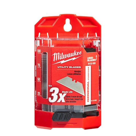 Milwaukee 50 PC General Purpose Utility Blades w/ Dispenser 48-22-1950 | Steel