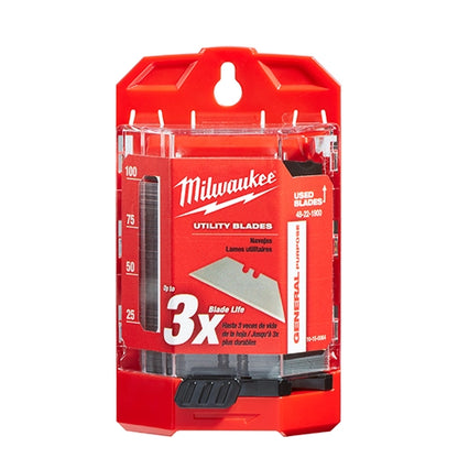Milwaukee 50 PC General Purpose Utility Blades w/ Dispenser 48-22-1950 | Steel