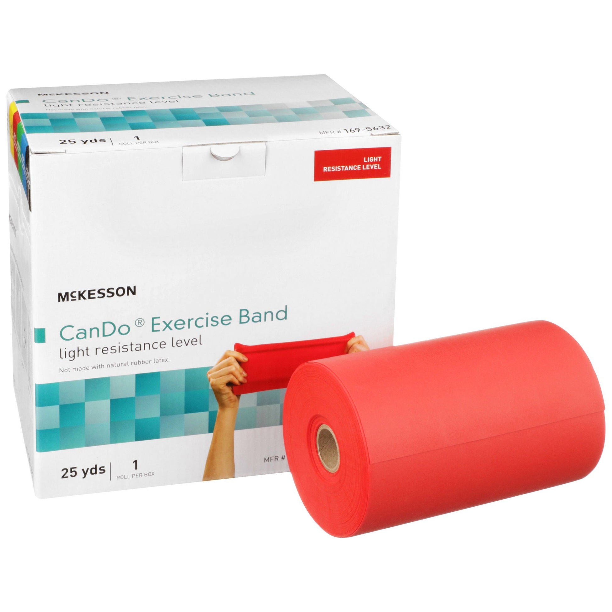 McKesson Exercise Resistance Band, Red, Light Resistance
