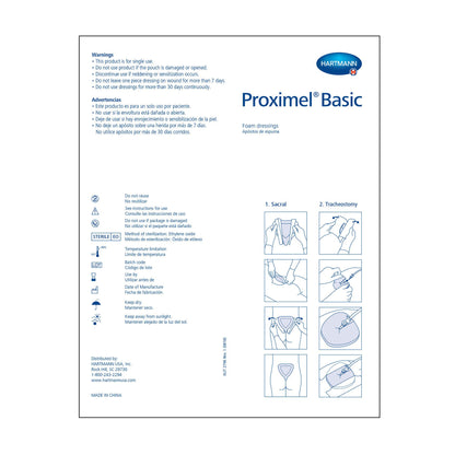 Proximel Basic Foam Dressing With Border Waterproof Film Backing Acrylic Adhesive Square