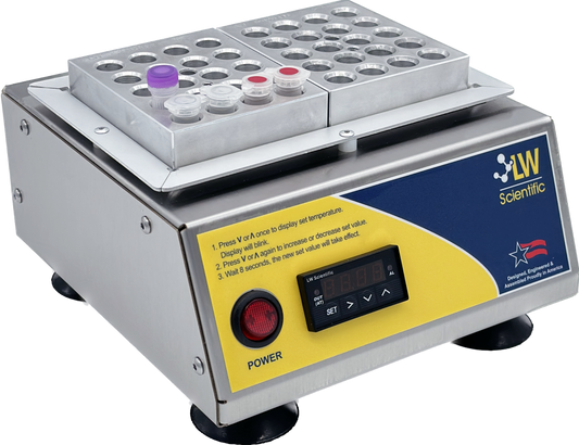 DBL-40PL-02DP - LW Scientific Digital Dry Bath Incubator 40-Place 2mL Heat Blocks