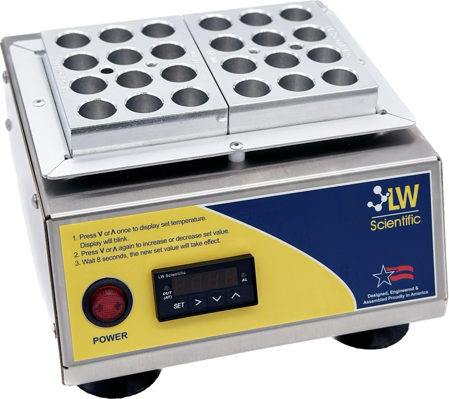 DBL-24PL-15DP - LW Scientific Digital Dry Bath Incubator 24-Place 15mL Heat Blocks