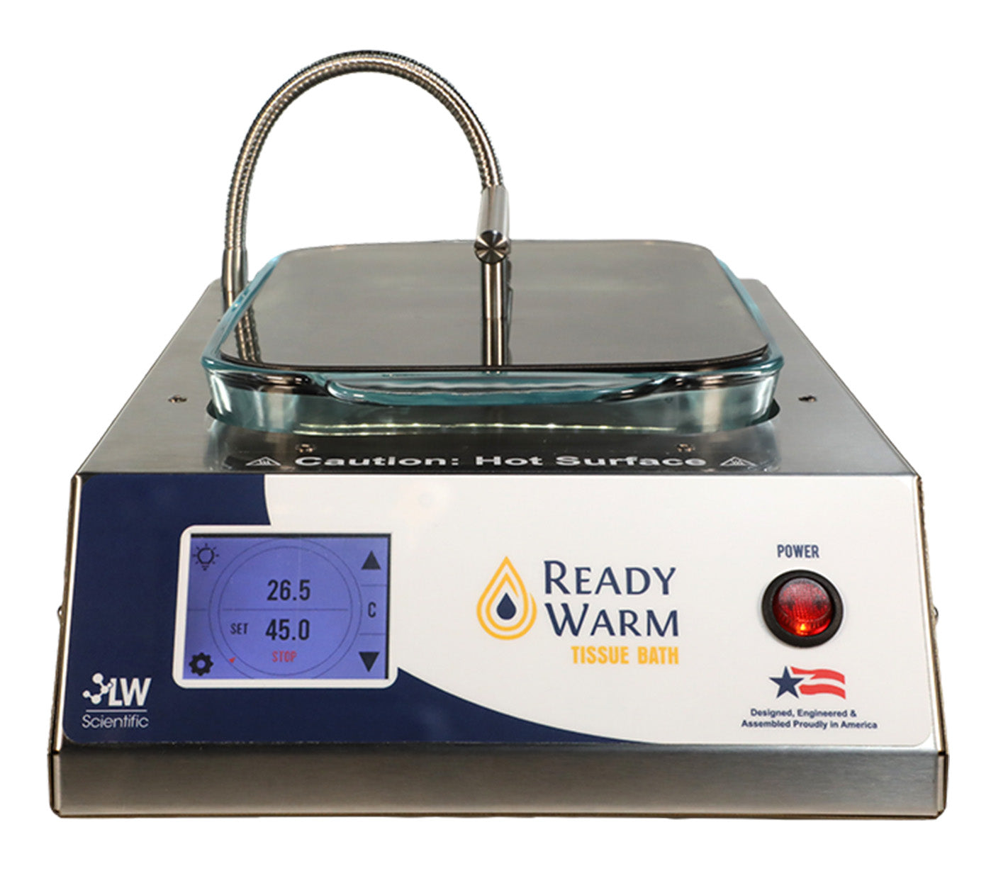 LW Scientific ReadyWarm Tissue Flotation Bath FWL-TISS-BTH3 with lighted touchscreen PID control