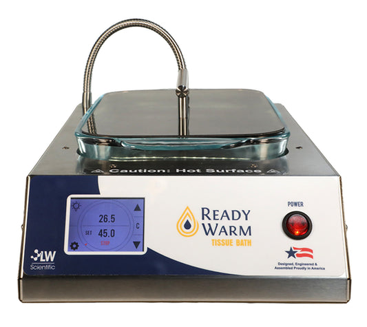 LW Scientific ReadyWarm Tissue Flotation Bath FWL-TISS-BTH3 with lighted touchscreen PID control