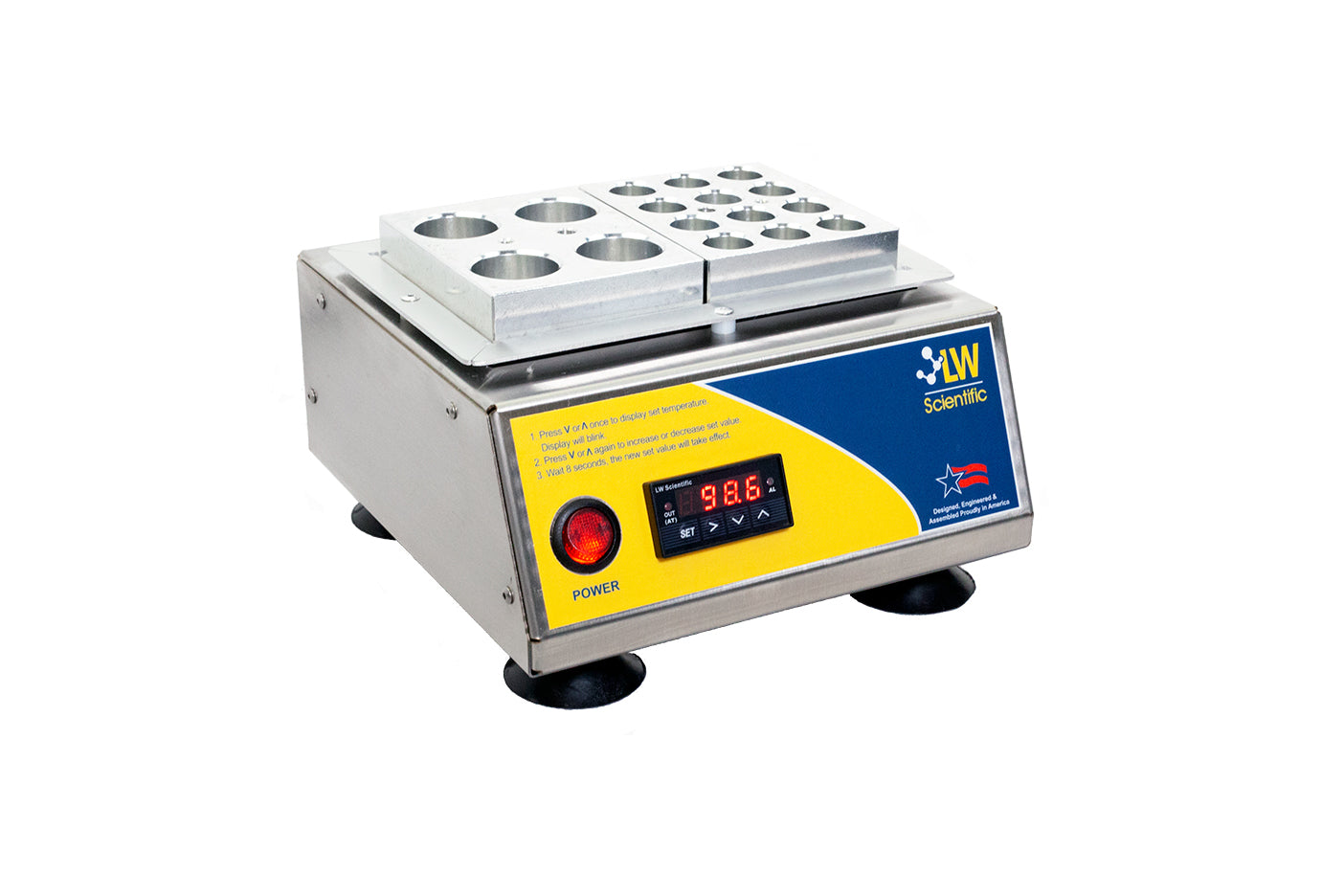 DBL-16PL-11DP - LW Scientific Digital Dry Bath Incubator Combo 50mL and 15mL Blocks