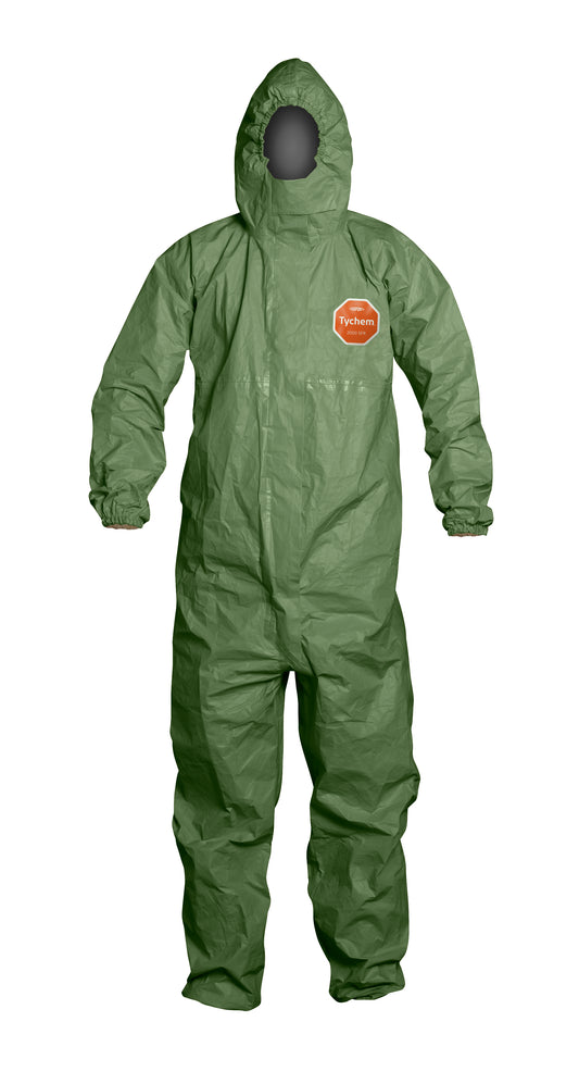 DuPont™ Tychem® 2000 SFR QS127T-GR Hooded Coverall — Case of 4