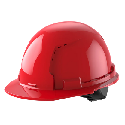Milwaukee BOLT Red Front Brim Vented Hard Hat w/4pt Ratcheting Suspension (USA) - Type 1, Class C 48-73-1208