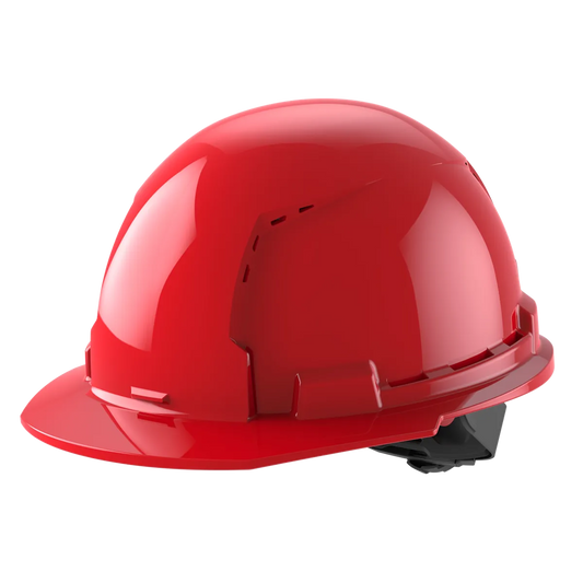 Milwaukee BOLT Red Front Brim Vented Hard Hat w/4pt Ratcheting Suspension (USA) - Type 1, Class C 48-73-1208