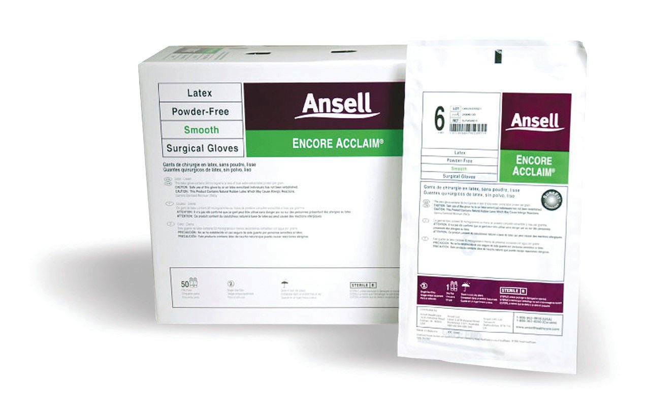 Sterile ENCORE® Latex Acclaim Latex Surgical Gloves, Ivory
