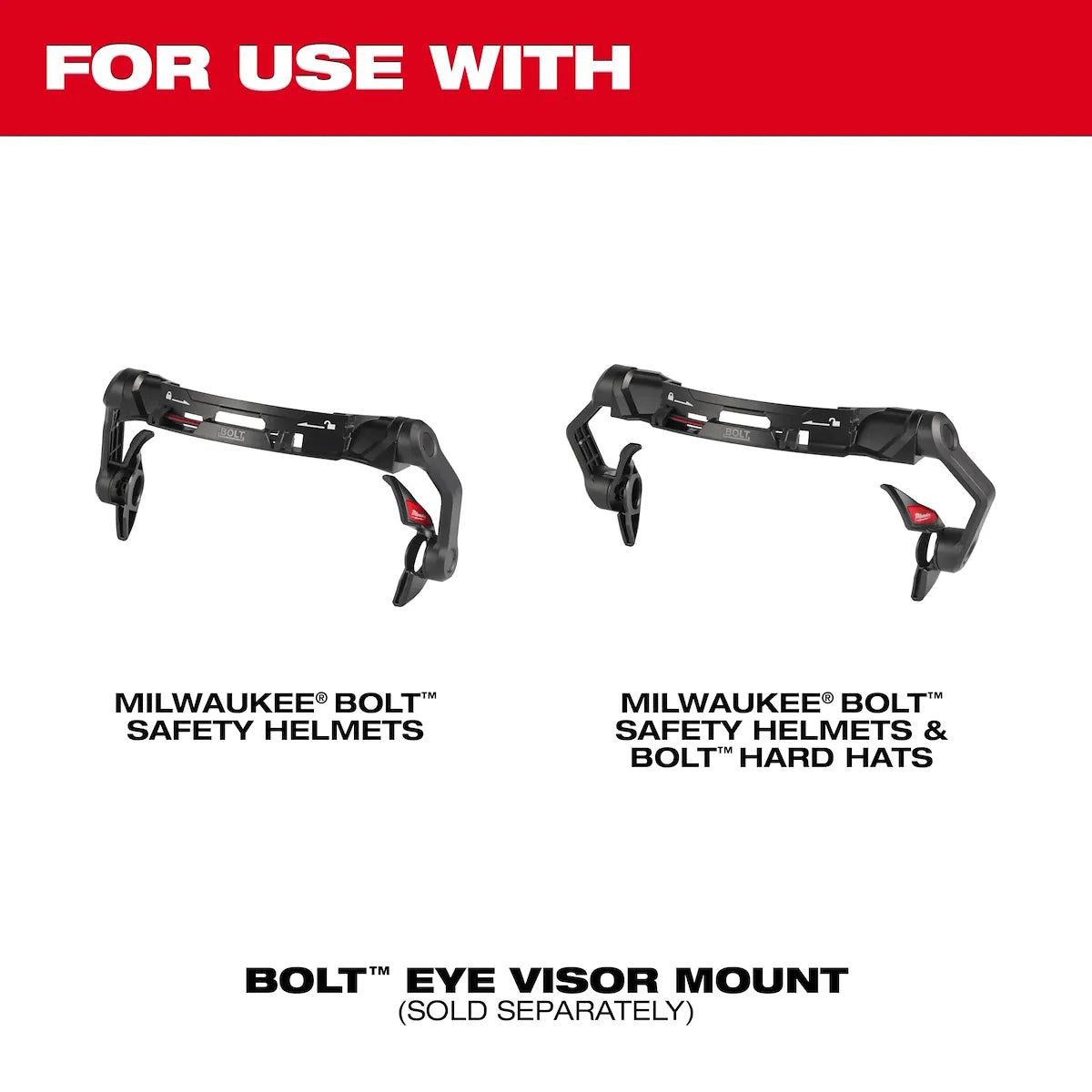 Milwaukee 10pk Gasketed Tinted Eye Visor Replacement Lenses (BOLT Safety Helmet & BOLT Hard Hat Mount) 48-73-1455 | 10-Piece