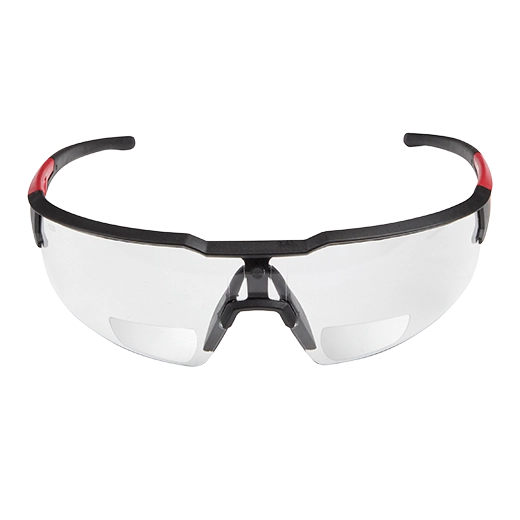 Milwaukee Safety Glasses - +1.50 Magnified Clear Anti-Scratch Lenses (Polybag) 48-73-2203