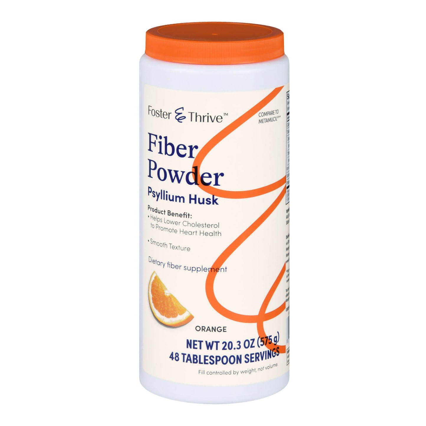 Foster & Thrive™ Fiber Powder Psyllium Husk, Orange Flavor